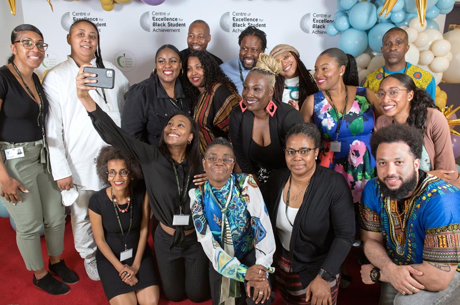 Group photo of Centre of Excellence for Black Student Achievement staff. Open Gallery
